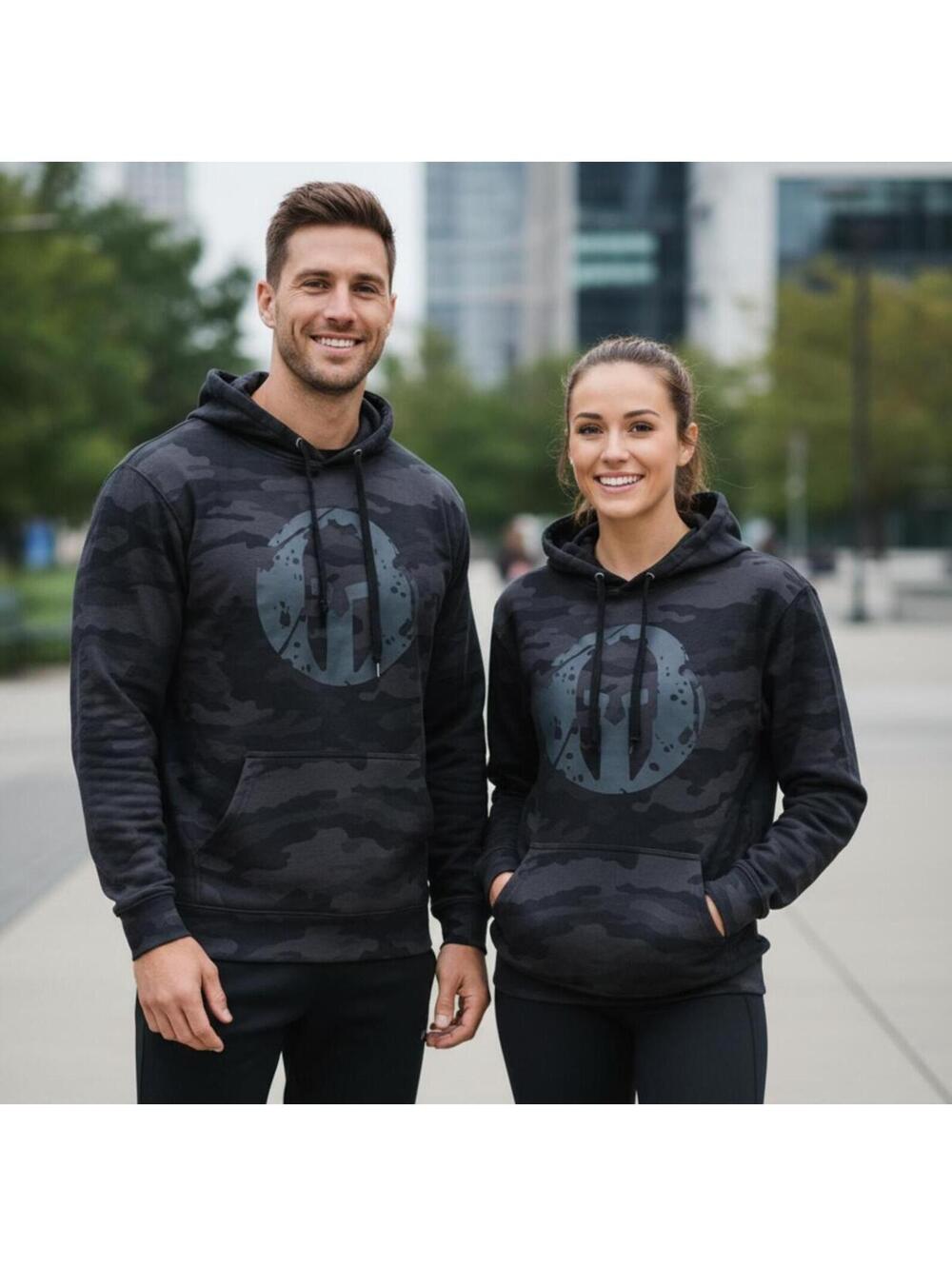 New Unisex Spartan Hoodie Black Camo Size Medium
